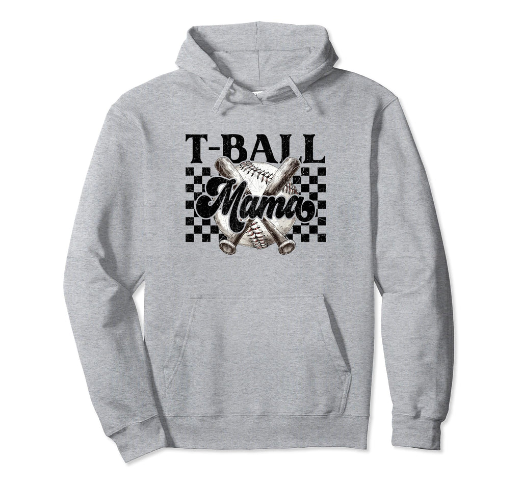 Tball Mom Baseball Essentials Mama Game Hoodie - Graphic Print for Adults - T-Shirt, Sweatshirt, Hoodie