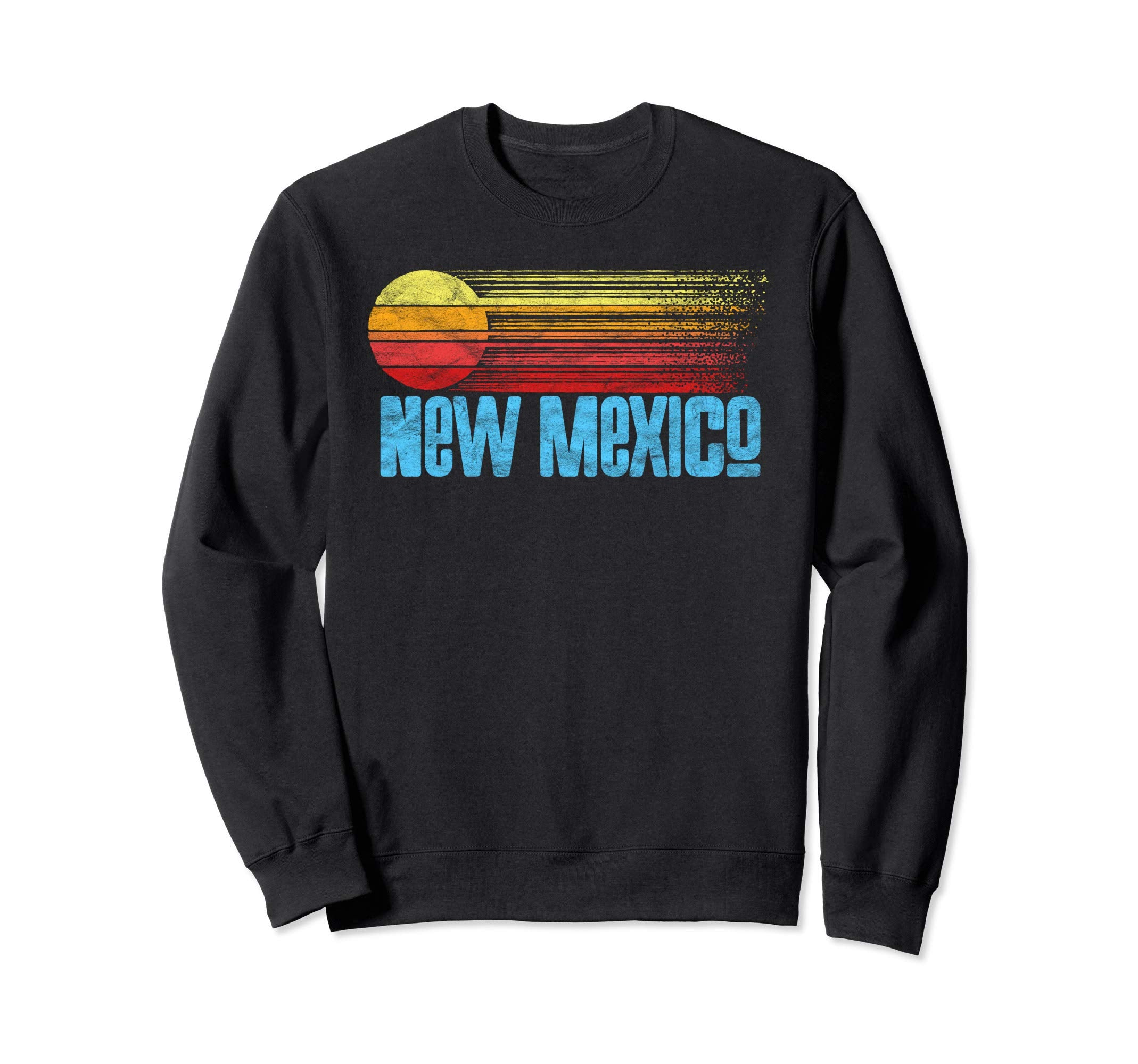 New Mexico Distressed Sun Sweatshirt - Casual Everyday Wear for Adults - T-Shirt, Sweatshirt, Hoodie