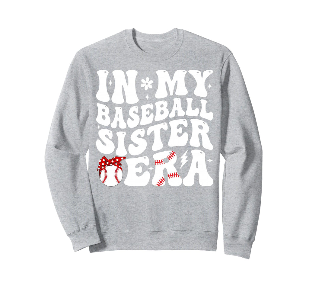 My Baseball Sister Era Groovy Sweatshirt - Unique Graphic Men Women - T-Shirt, Sweatshirt, Hoodie