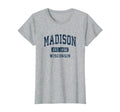Madison Wisconsin Wi Athletic Sports T-Shirt - Novelty Apparel Men Women - T-Shirt, Sweatshirt, Hoodie