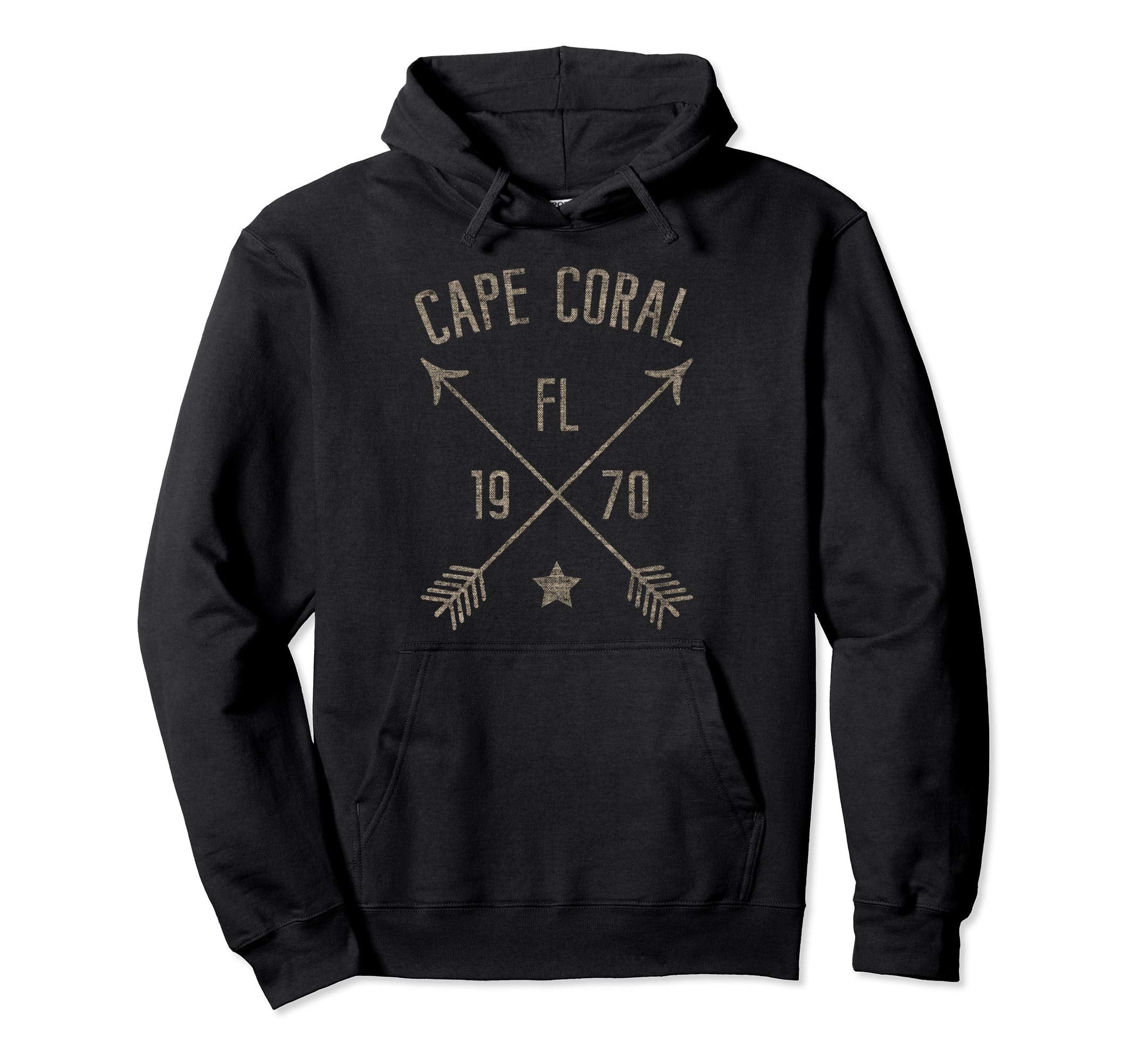 Cape Coral Florida Distressed Boho Hoodie - Aesthetic Graphic Men Women - T-Shirt, Sweatshirt, Hoodie