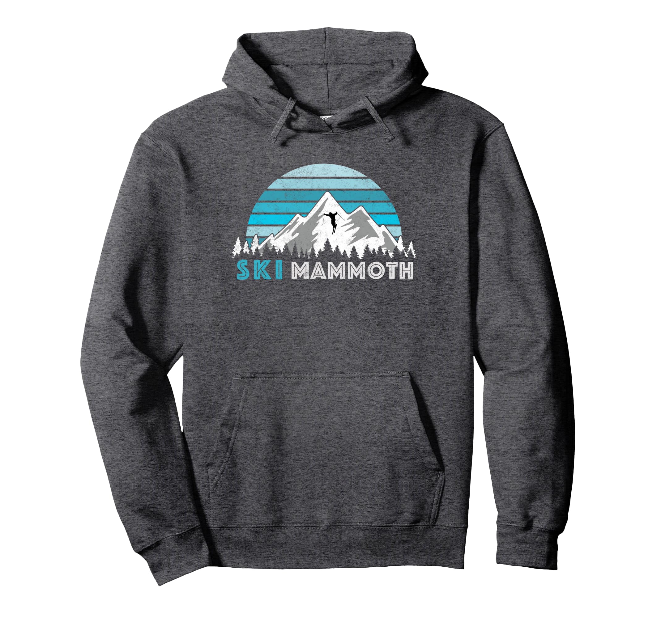 Ski Mammoth Ca Illustration Snow Hoodie - Trendy Graphic for Adults - T-Shirt, Sweatshirt, Hoodie