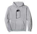 Sign Exit Door Funny Easy Lazy Minute Hoodie - Minimalist Print Men Women - T-Shirt, Sweatshirt, Hoodie