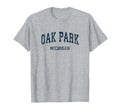 Oak Park Michigan Mi Varsity T-Shirt - Fun Novelty Design for Adults - T-Shirt, Sweatshirt, Hoodie