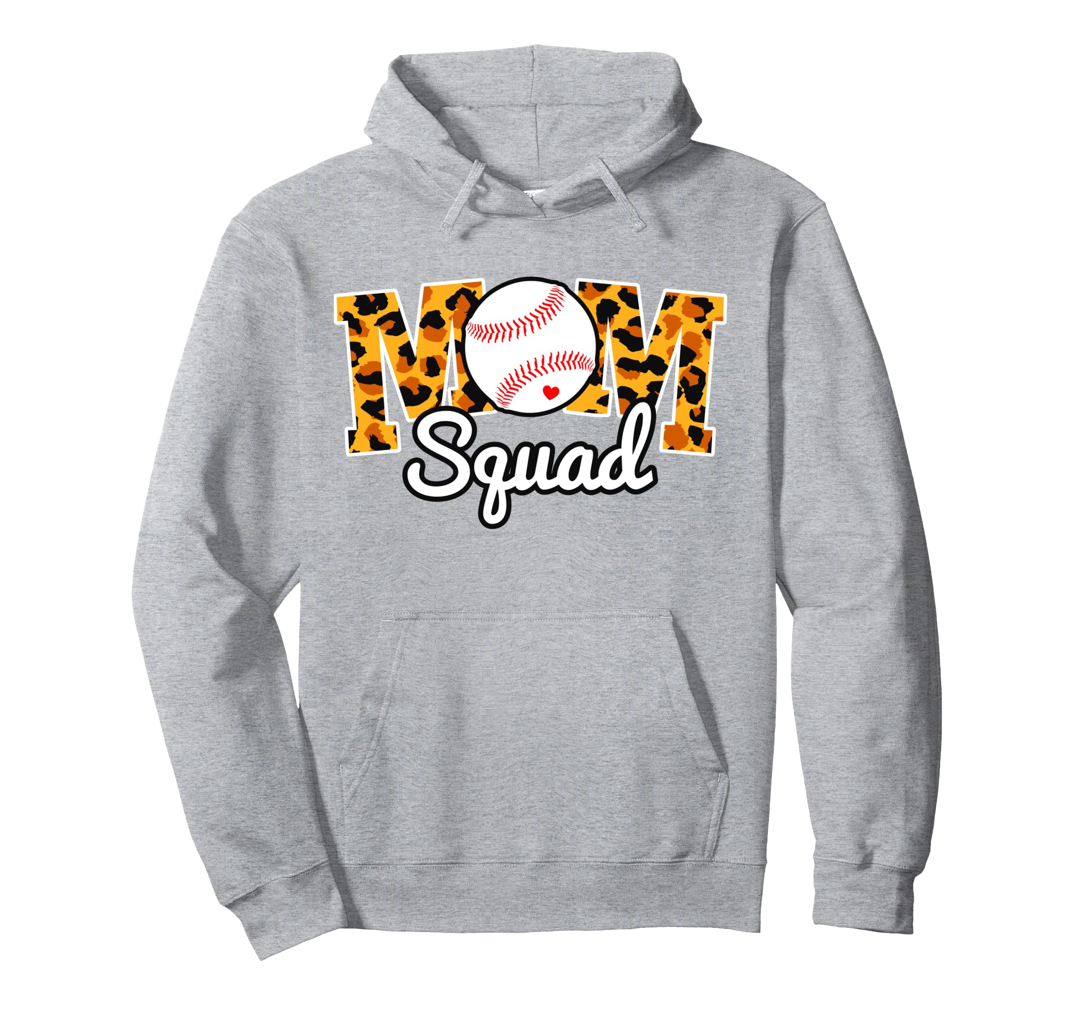Mom Squad Baseball Mama Softball Hoodie - Casual Everyday Wear Men Women - T-Shirt, Sweatshirt, Hoodie