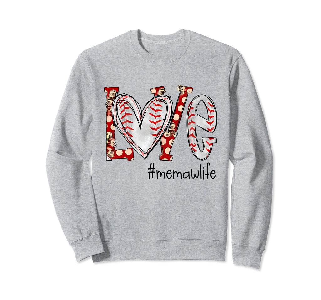 Baseball Mom Heart Love Baseball Sweatshirt - Minimalist Print Unisex - T-Shirt, Sweatshirt, Hoodie