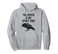 Raven Lover Spirit Bird Faded Hoodie - Trendy Graphic for Adults - T-Shirt, Sweatshirt, Hoodie