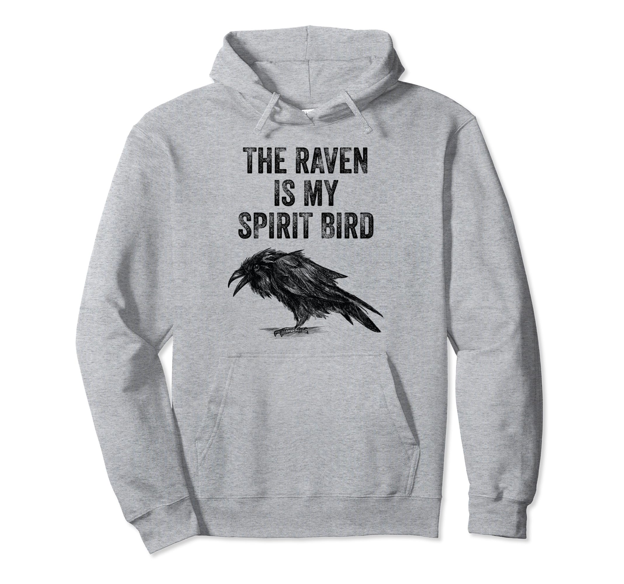 Raven Lover Spirit Bird Faded Hoodie - Trendy Graphic for Adults - T-Shirt, Sweatshirt, Hoodie