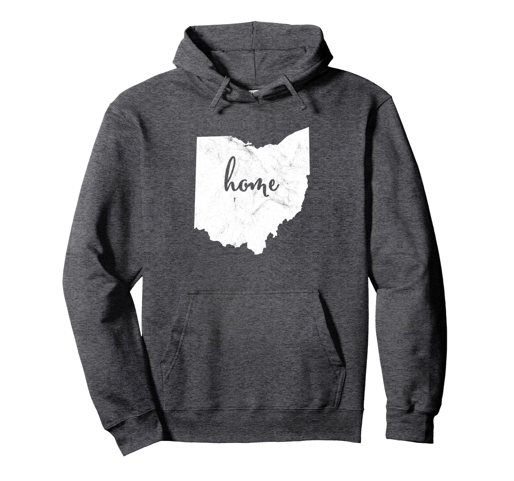 Ohio Home Distressed Hoodie - Fun Novelty Design for Adults - T-Shirt, Sweatshirt, Hoodie