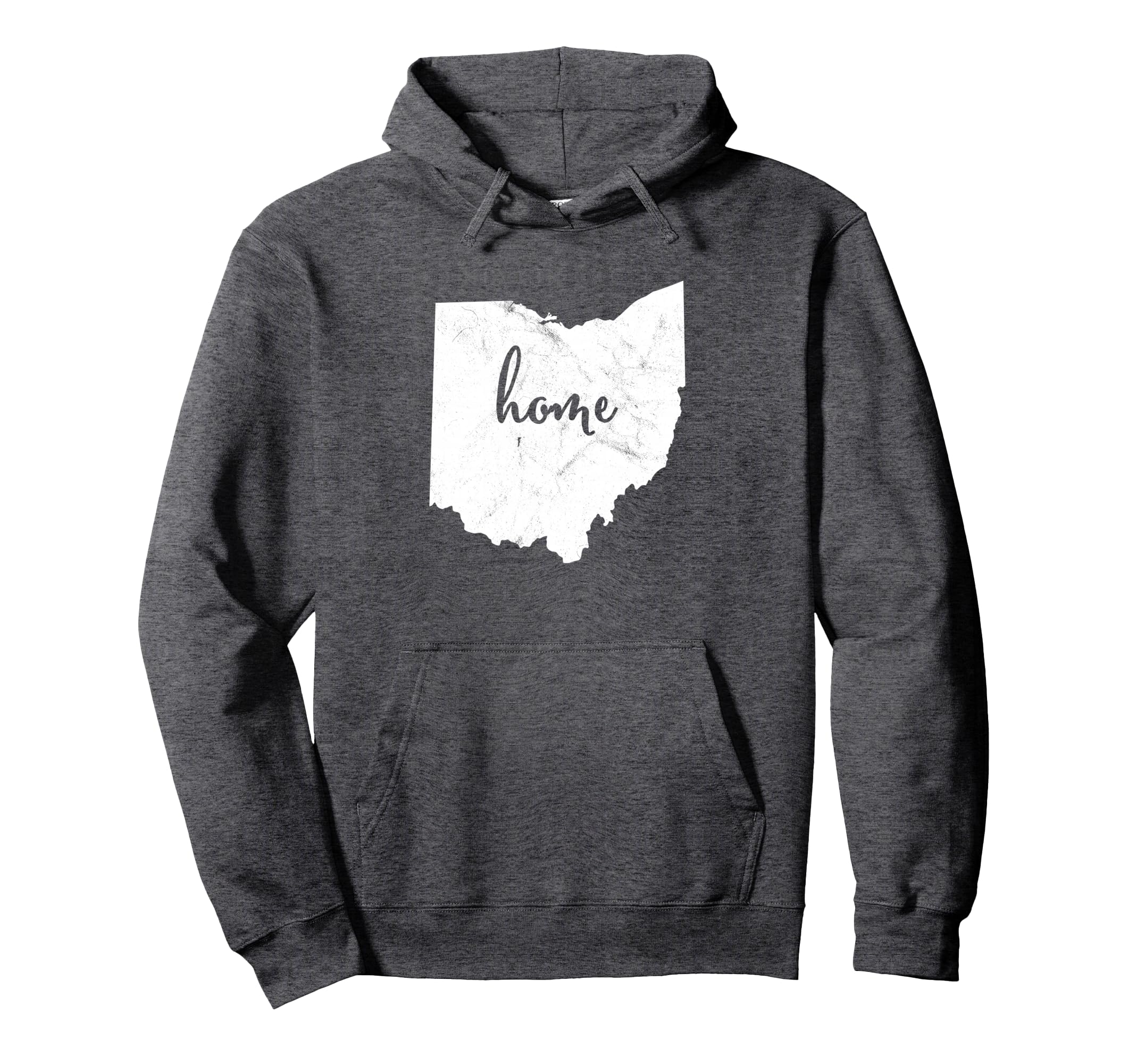 Ohio Home Distressed Hoodie - Fun Novelty Design for Adults - T-Shirt, Sweatshirt, Hoodie