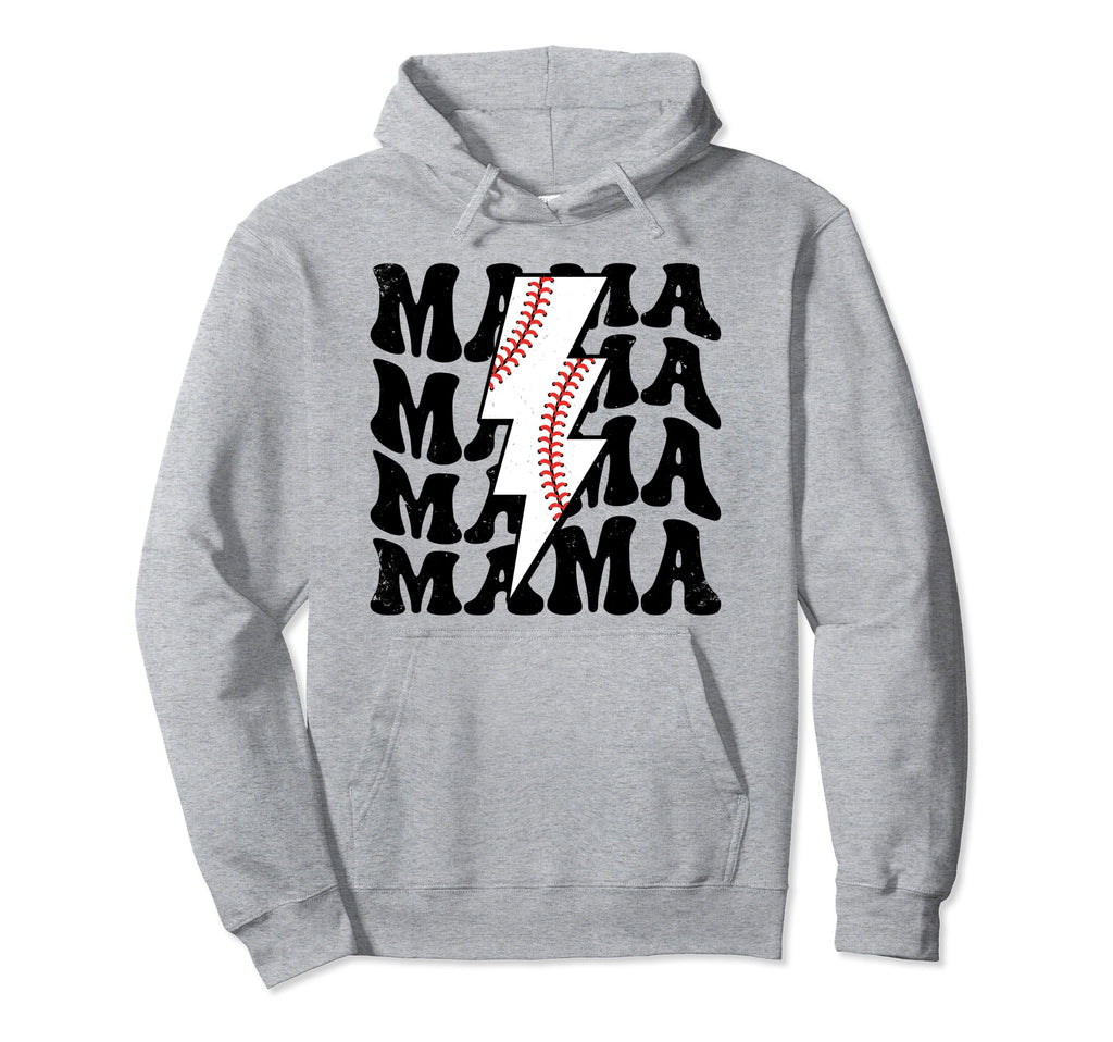 Lightning Groovy Proud Mom Baseball Mama Hoodie - Aesthetic Graphic Unisex - T-Shirt, Sweatshirt, Hoodie