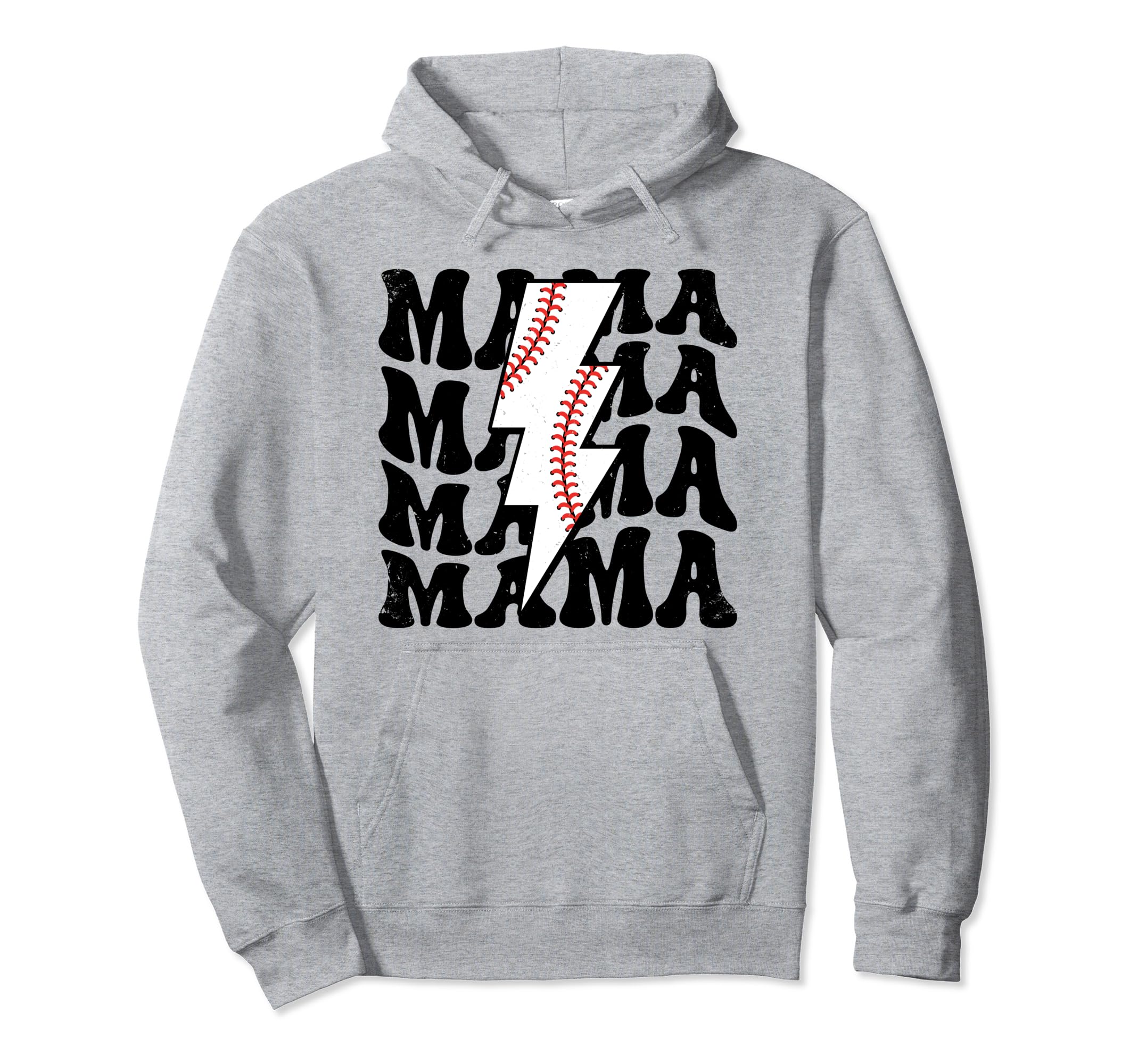 Lightning Groovy Proud Mom Baseball Mama Hoodie - Aesthetic Graphic Unisex - T-Shirt, Sweatshirt, Hoodie