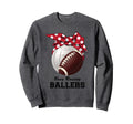 Busy Raising Ballers Volleyball Sweatshirt - Graphic Print for Adults - T-Shirt, Sweatshirt, Hoodie
