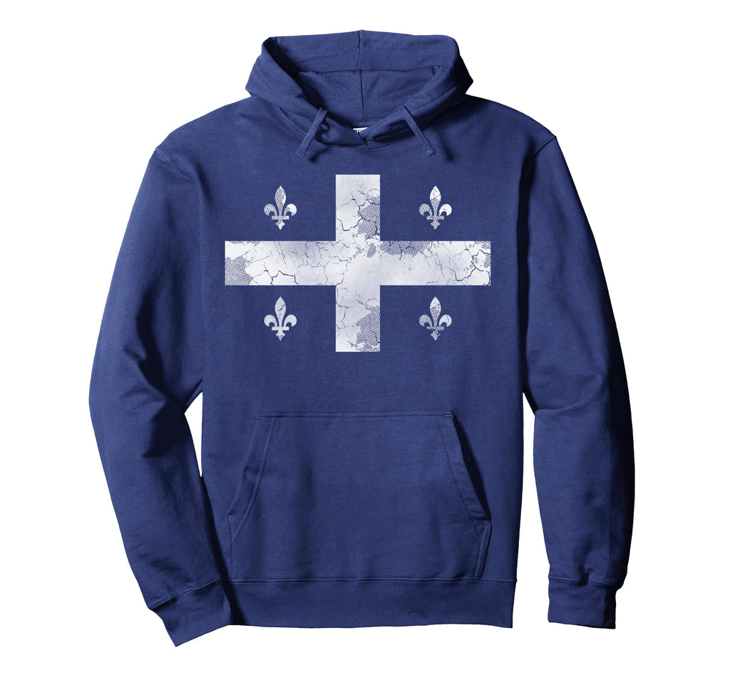Quebec Montreal Flag Canada Hoodie - Casual Everyday Wear for Adults - T-Shirt, Sweatshirt, Hoodie