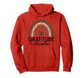 Wildly Grateful Leopard Rainbow Hoodie - Trendy Graphic for Adults - T-Shirt, Sweatshirt, Hoodie