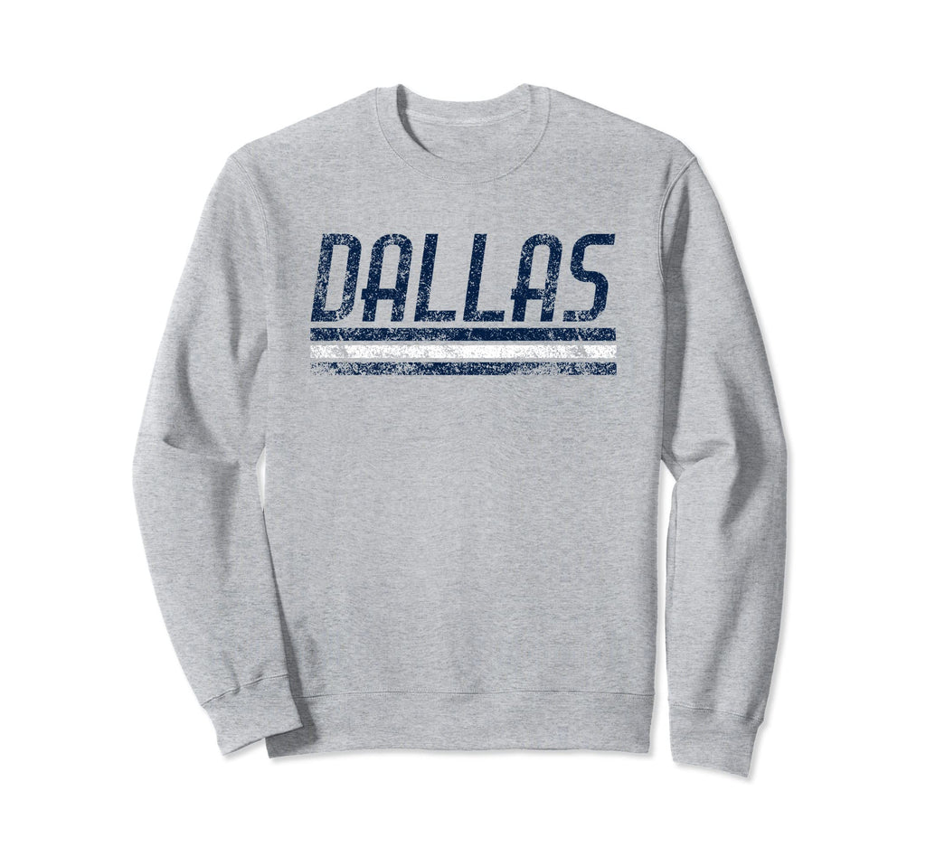 Dallas Texas Weathered Stripe Sweatshirt - Fun Novelty Design for Adults - T-Shirt, Sweatshirt, Hoodie