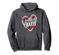 Baseball Heart Aunt Auntie Trendy Hoodie - Unique Graphic for Adults - T-Shirt, Sweatshirt, Hoodie