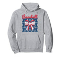 Baseball Mom Coquette Bow Sport Hoodie - Casual Everyday Wear Men Women - T-Shirt, Sweatshirt, Hoodie