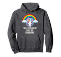 Im Freakin Ray Sunshine Rainbow Unicorn Hoodie - Custom Art Print Unisex - T-Shirt, Sweatshirt, Hoodie