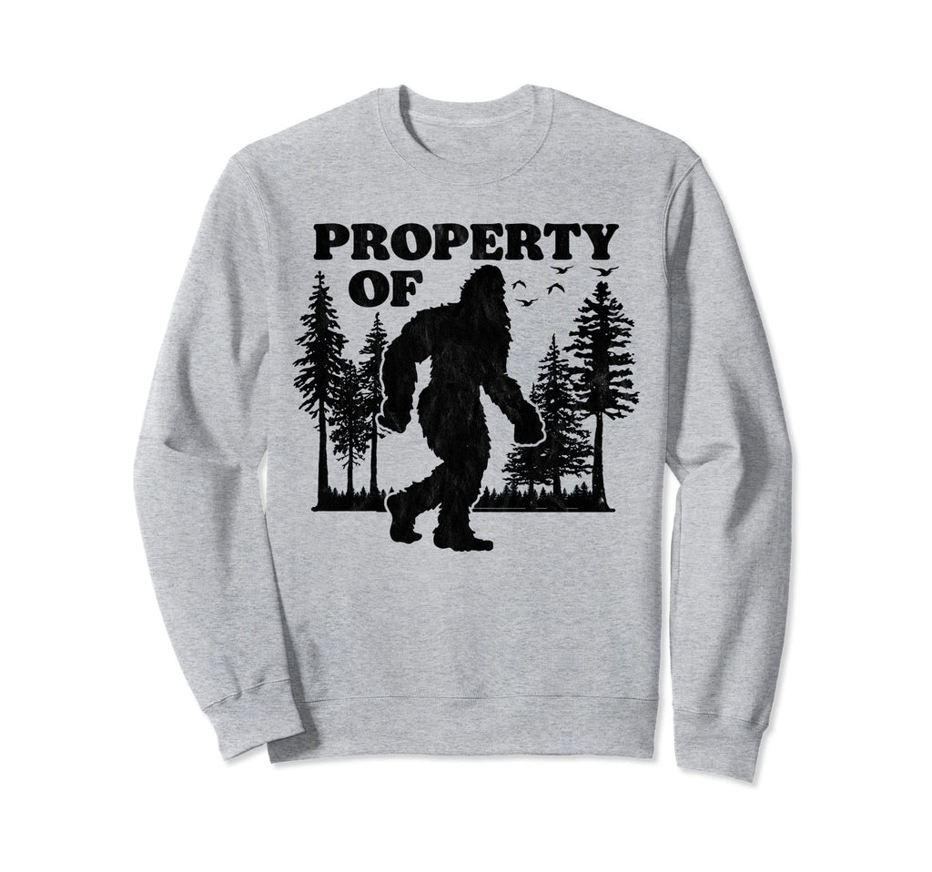 Property Bigfoot Distressed Sweatshirt - Trendy Graphic Men Women - T-Shirt, Sweatshirt, Hoodie
