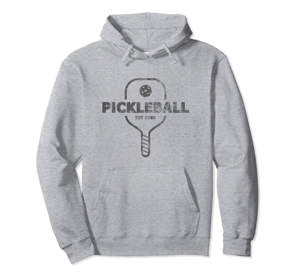Pickleball Est 1965 Distressed Hoodie - Graphic Print for Adults - T-Shirt, Sweatshirt, Hoodie