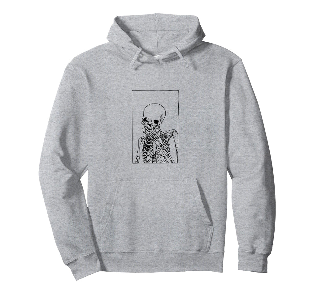 Aesthetic Skeleton Hoodie - Graphic Print Unisex - T-Shirt, Sweatshirt, Hoodie