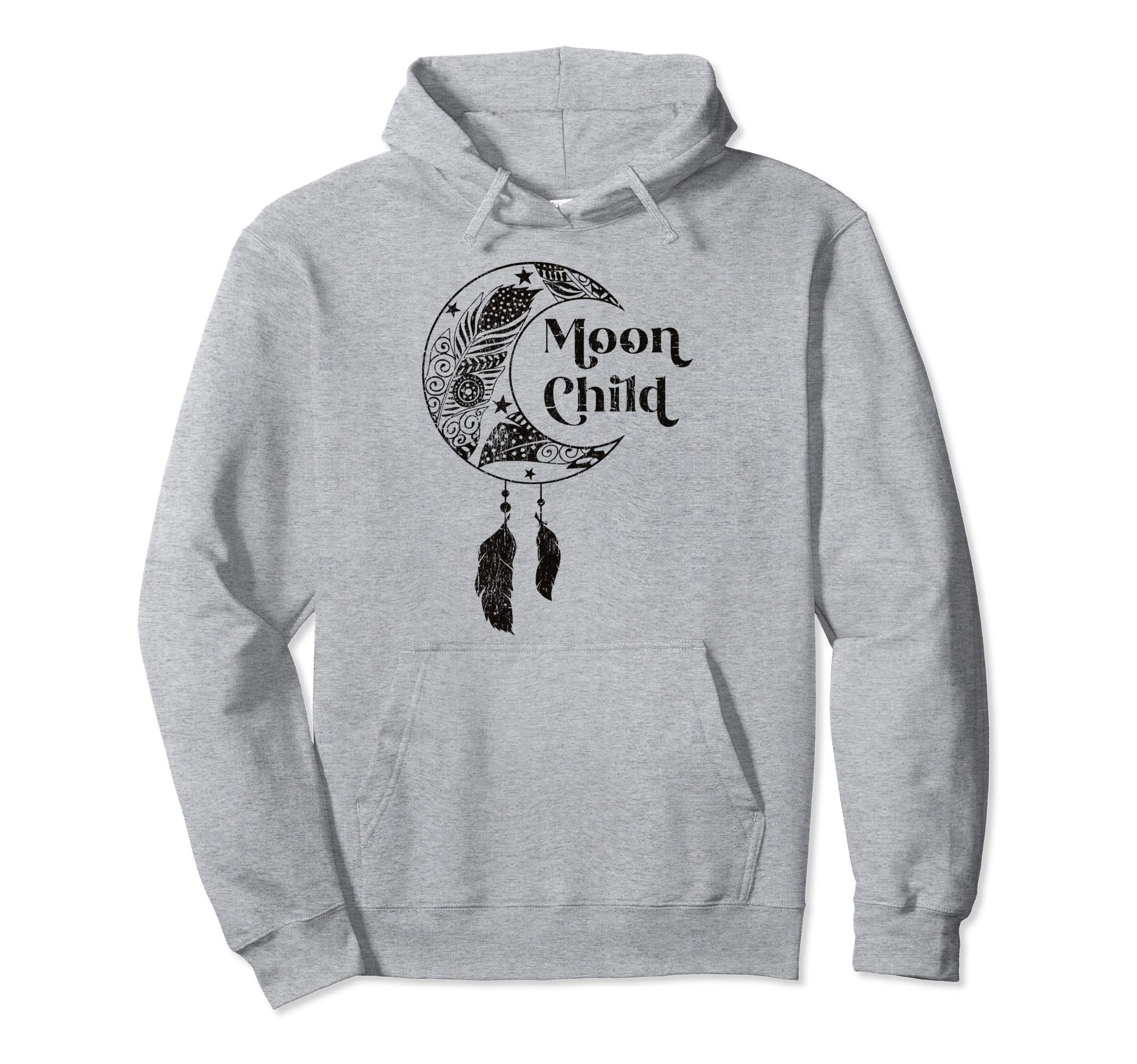 Moon Child Hippie Boho Dream Catcher Hoodie - Unique Graphic Unisex - T-Shirt, Sweatshirt, Hoodie