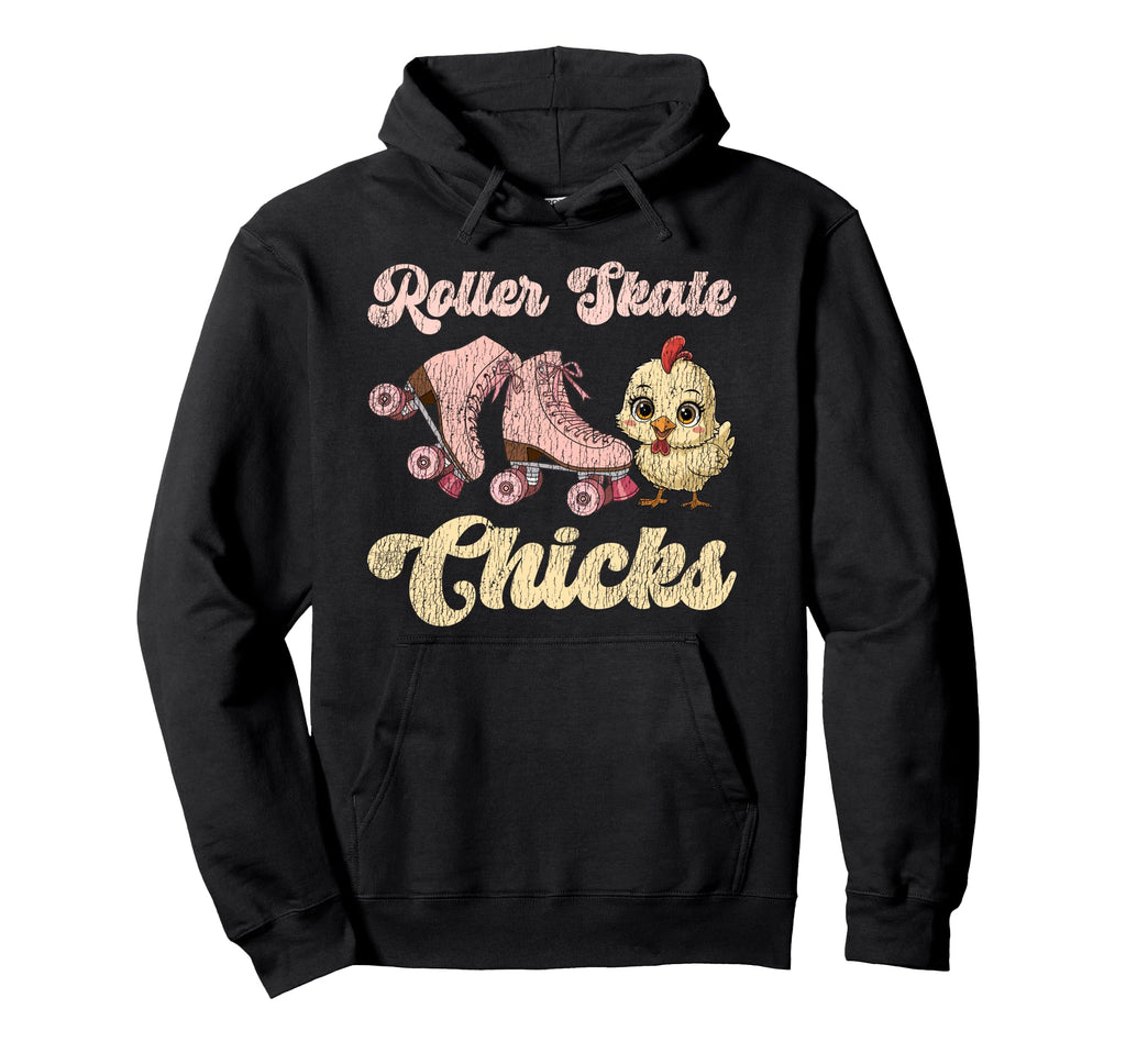 Roller Skating Skate 1970S Chicken Hoodie - Novelty Apparel Men Women - T-Shirt, Sweatshirt, Hoodie