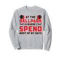 Baseball Softball Mom Ballpark Sweatshirt - Aesthetic Graphic for Adults - T-Shirt, Sweatshirt, Hoodie