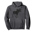 Moose Distressed Moose Hoodie - Aesthetic Graphic Men Women - T-Shirt, Sweatshirt, Hoodie