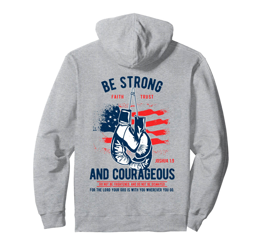 Usa Flag Christian Boxing Hoodie - Minimalist Print Men Women - T-Shirt, Sweatshirt, Hoodie