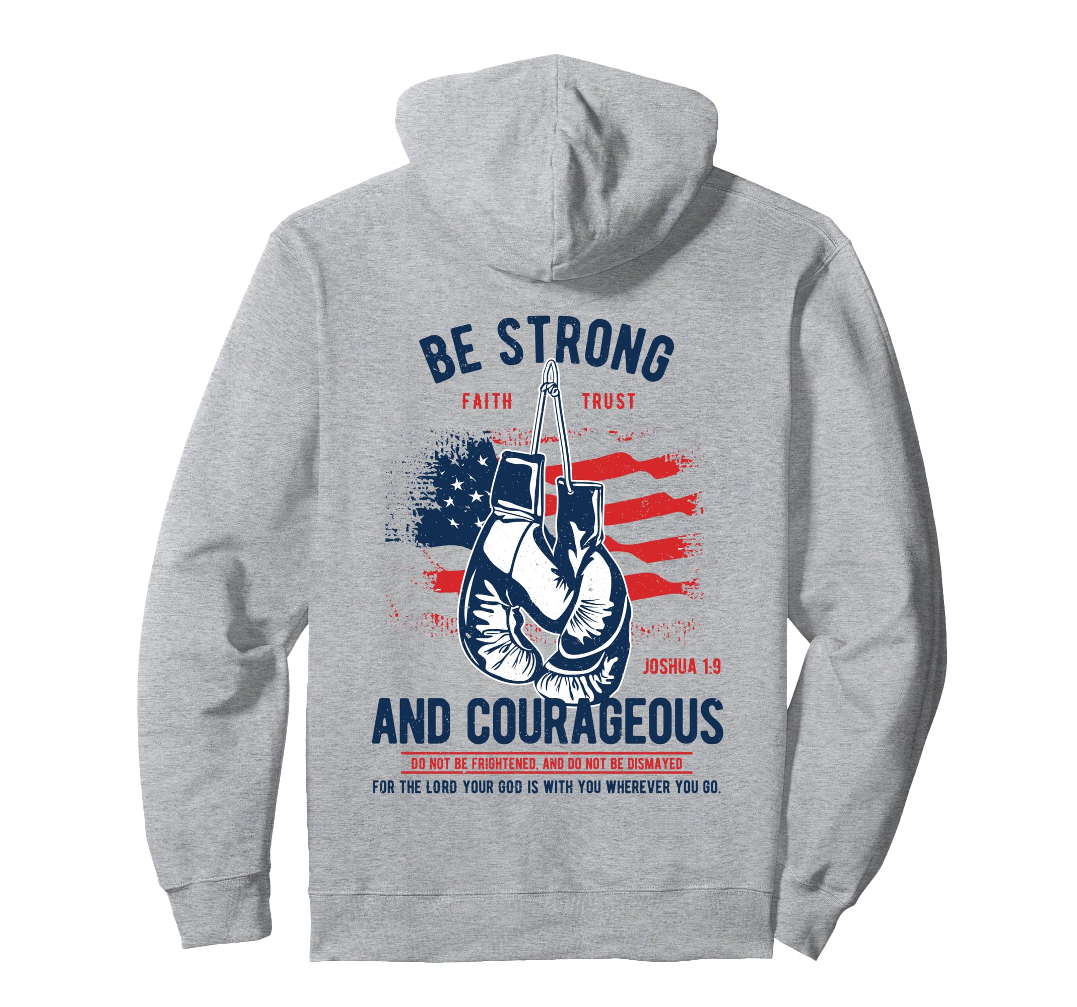 Usa Flag Christian Boxing Hoodie - Minimalist Print Men Women - T-Shirt, Sweatshirt, Hoodie