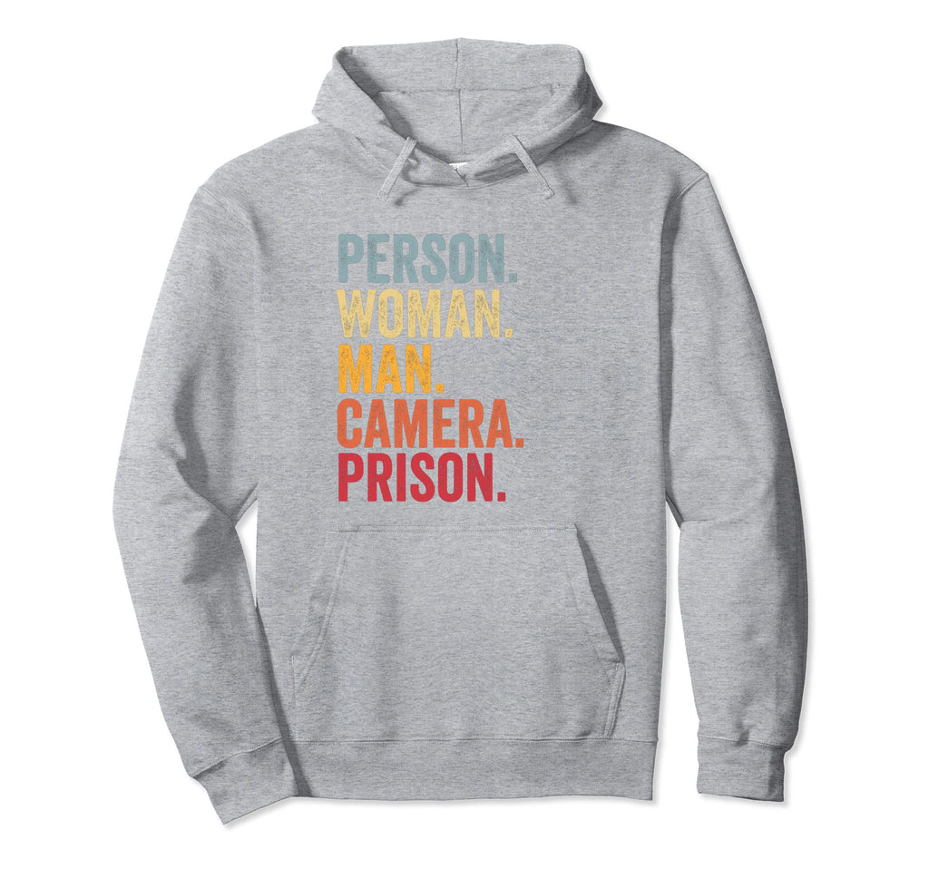 Person Camera Prison Hoodie - Minimalist Print Unisex - T-Shirt, Sweatshirt, Hoodie