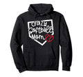 Crazy Softball Mom Softball Baseball Hoodie - Trendy Graphic for Adults - T-Shirt, Sweatshirt, Hoodie