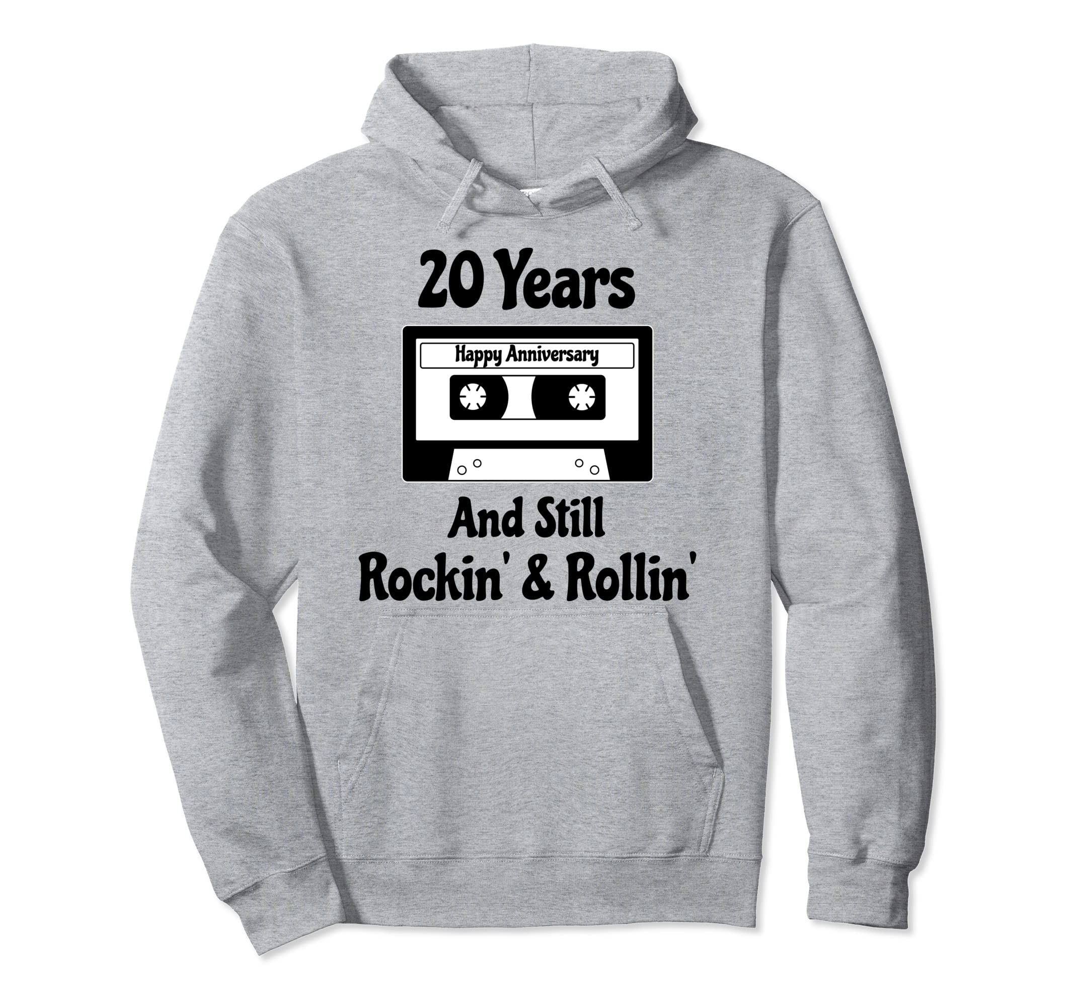 20Th Wedding Anniversary 20 Years Hoodie - Minimalist Print Unisex - T-Shirt, Sweatshirt, Hoodie