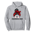 Baseball Mom Life Messy Bun Baseball Hoodie - Minimalist Print Men Women - T-Shirt, Sweatshirt, Hoodie