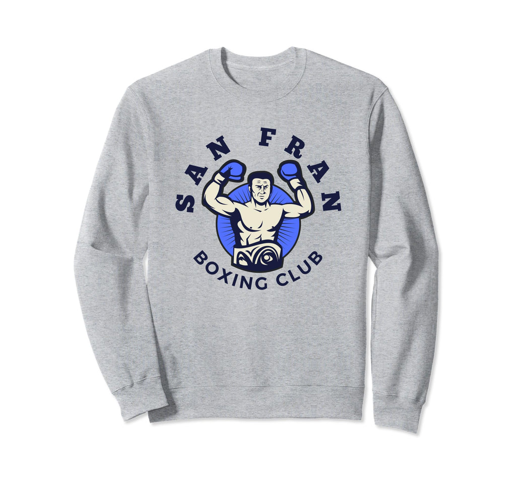 San Fran Boxing Club Distressed Boxer Sweatshirt - Trendy Graphic Unisex - T-Shirt, Sweatshirt, Hoodie