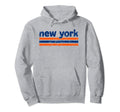 New York Three Stripe Weathered Hoodie - Fun Novelty Design Unisex - T-Shirt, Sweatshirt, Hoodie