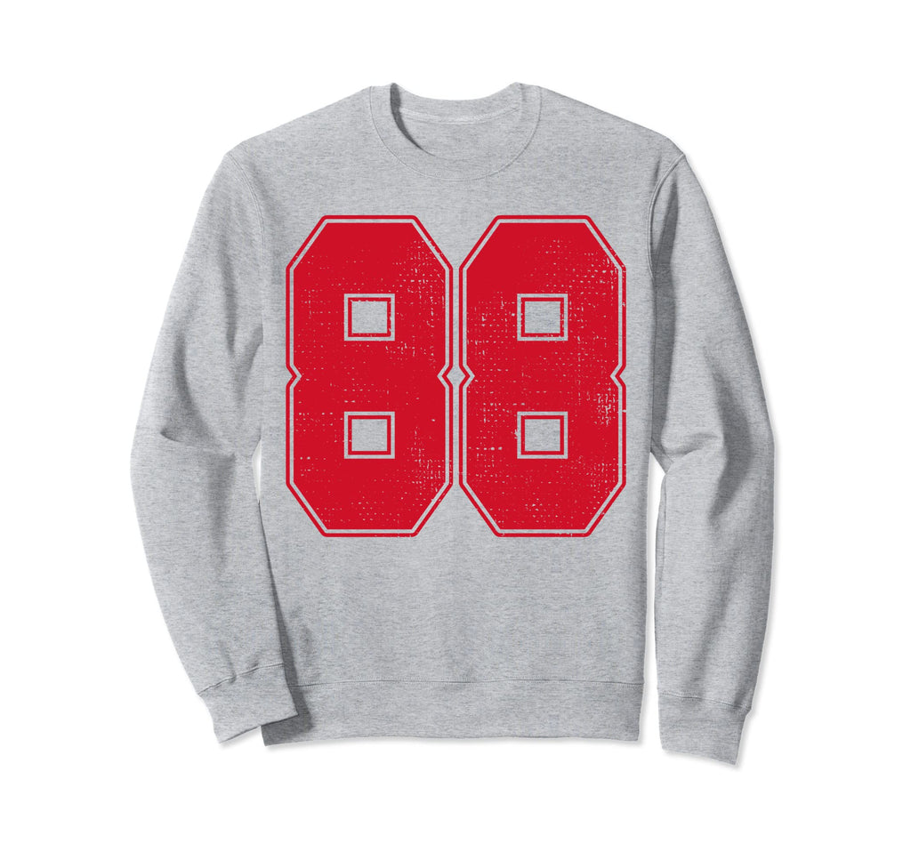 88 Outline Number 88 Varsity Fan Sweatshirt - Streetwear Style Unisex - T-Shirt, Sweatshirt, Hoodie