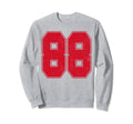 88 Outline Number 88 Varsity Fan Sweatshirt - Streetwear Style Unisex - T-Shirt, Sweatshirt, Hoodie