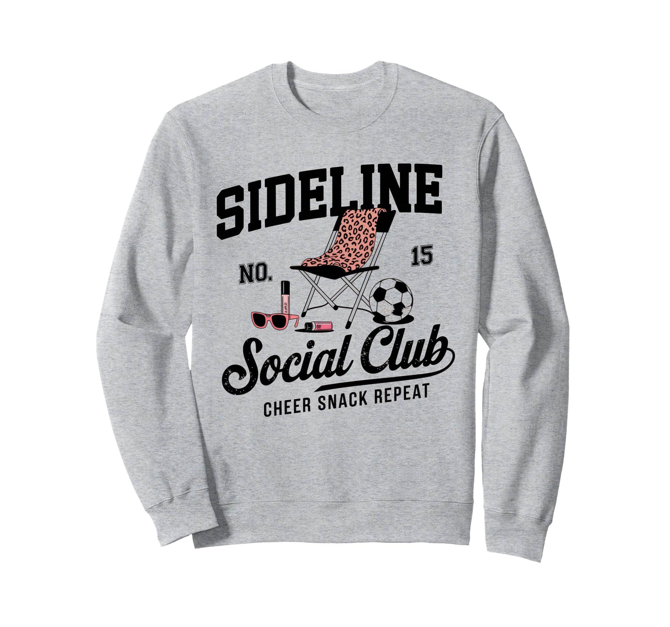 Sideline Social Club Soccer Mom Game Day Sweatshirt - Unique Graphic Unisex - T-Shirt, Sweatshirt, Hoodie