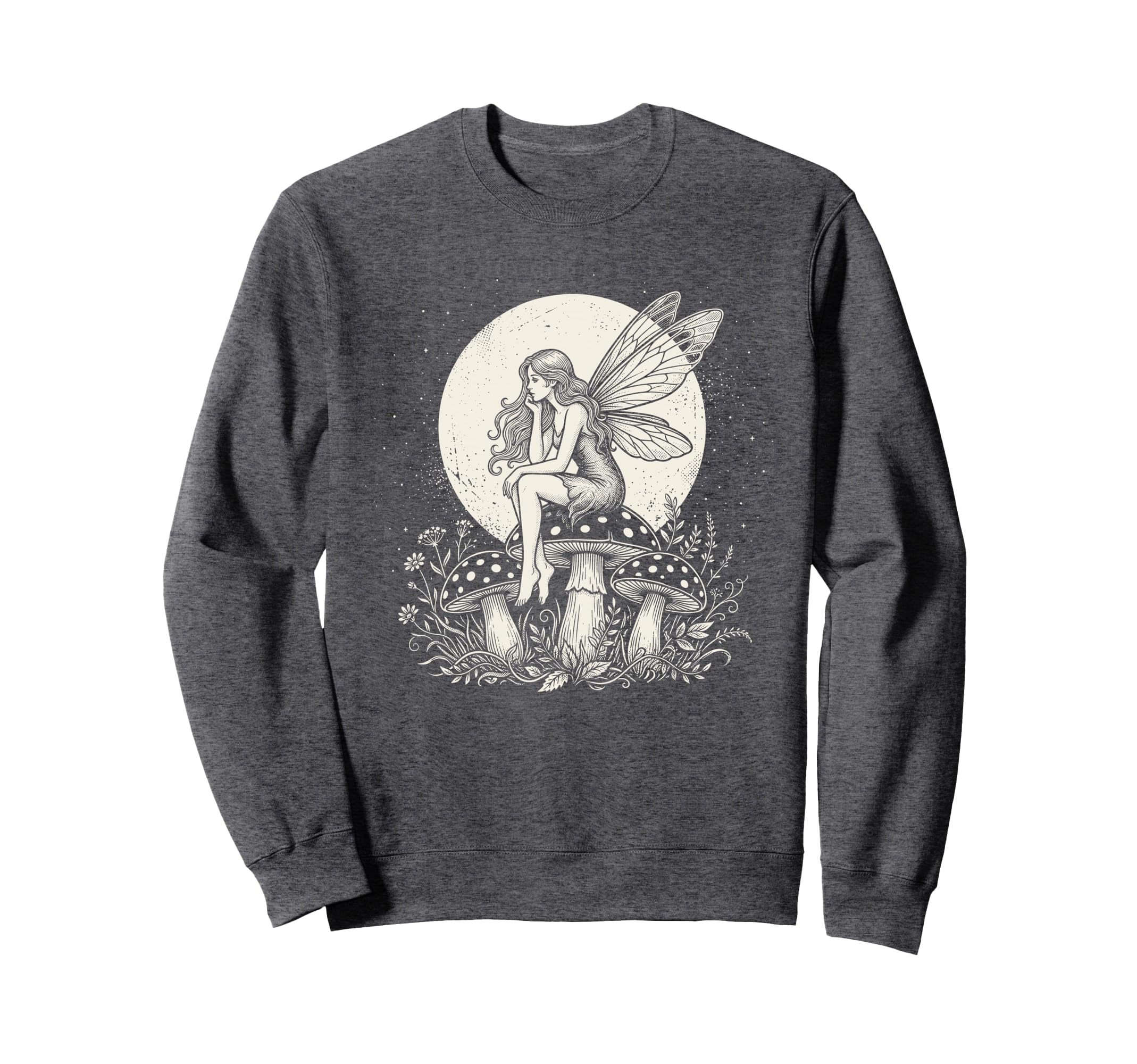 Fairycore Butterfly Fairy Mushroom Sweatshirt - Streetwear Style Men Women - T-Shirt, Sweatshirt, Hoodie