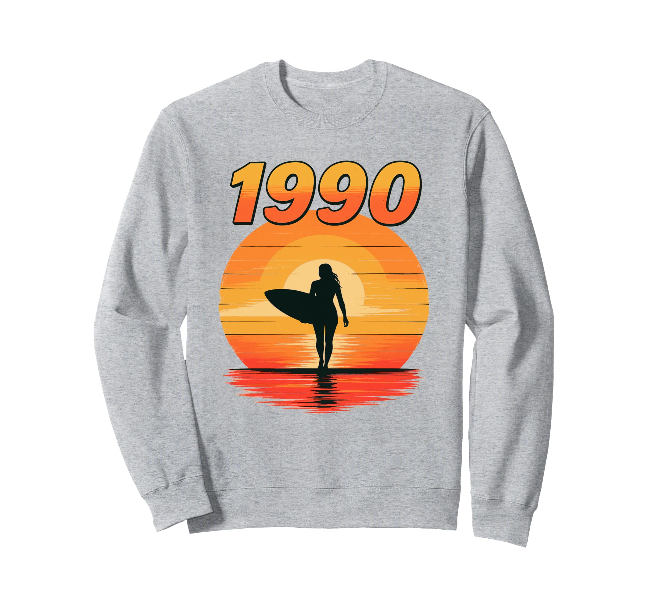 1990 Surfing Sunset 90S Aesthetic Sweatshirt - Custom Art Print Unisex - T-Shirt, Sweatshirt, Hoodie