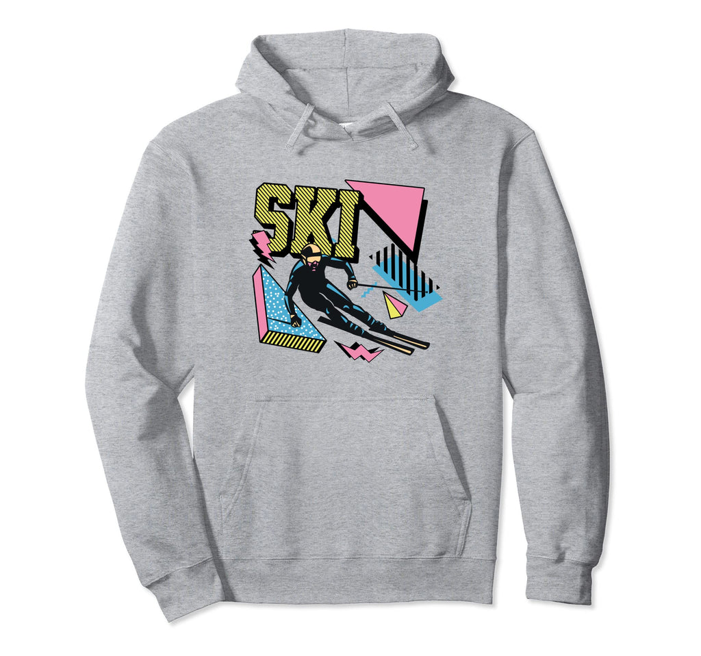 90S Ski Slopes Grunge Skier Skiing Hoodie - Novelty Apparel for Adults - T-Shirt, Sweatshirt, Hoodie