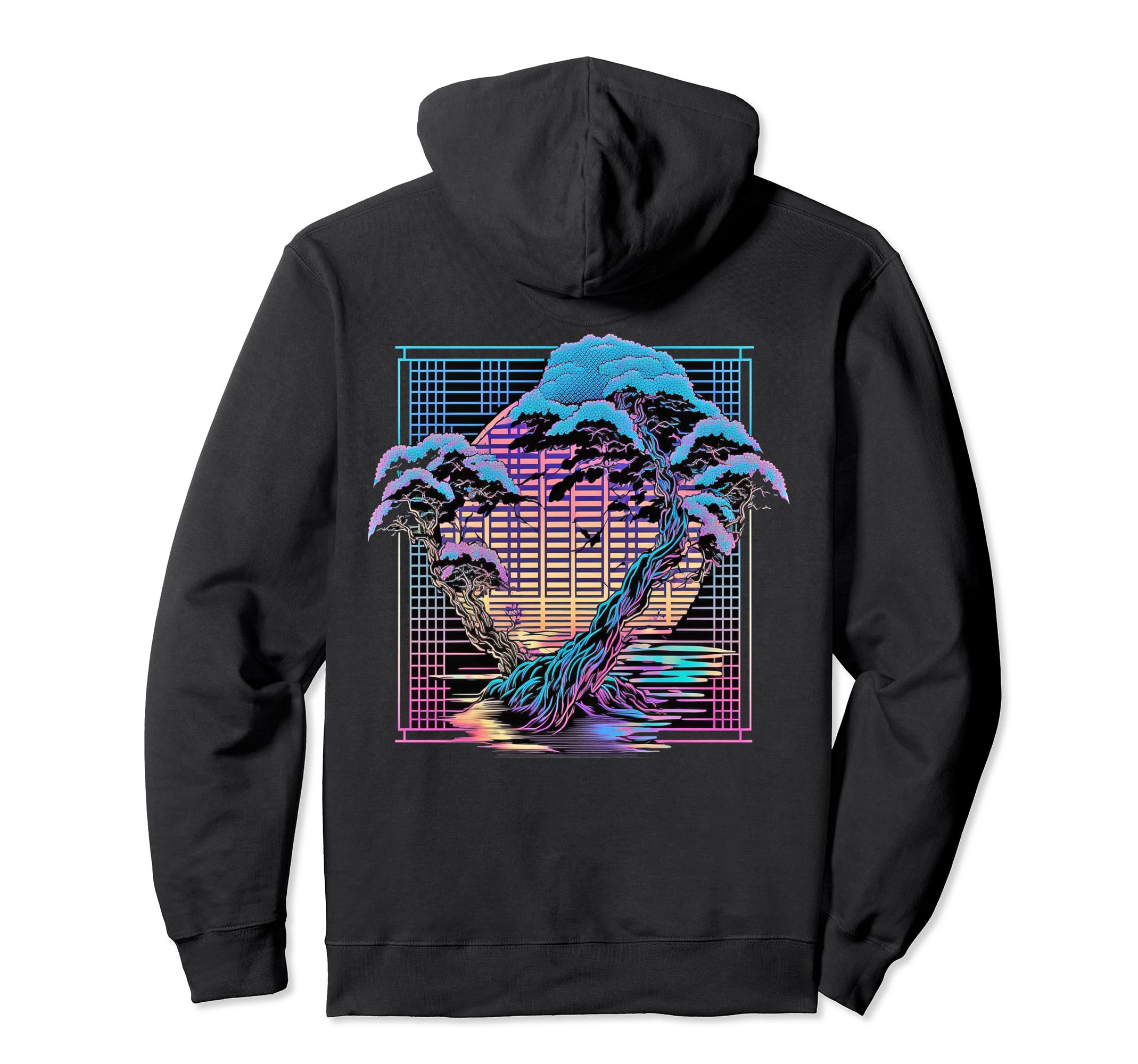 Backprint Aesthetic Vaporwave Cherry Hoodie - Custom Art Print Men Women - T-Shirt, Sweatshirt, Hoodie