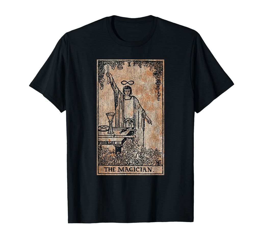 Magician Tarot Card Distressed Occult T-Shirt - Minimalist Print Unisex - T-Shirt, Sweatshirt, Hoodie