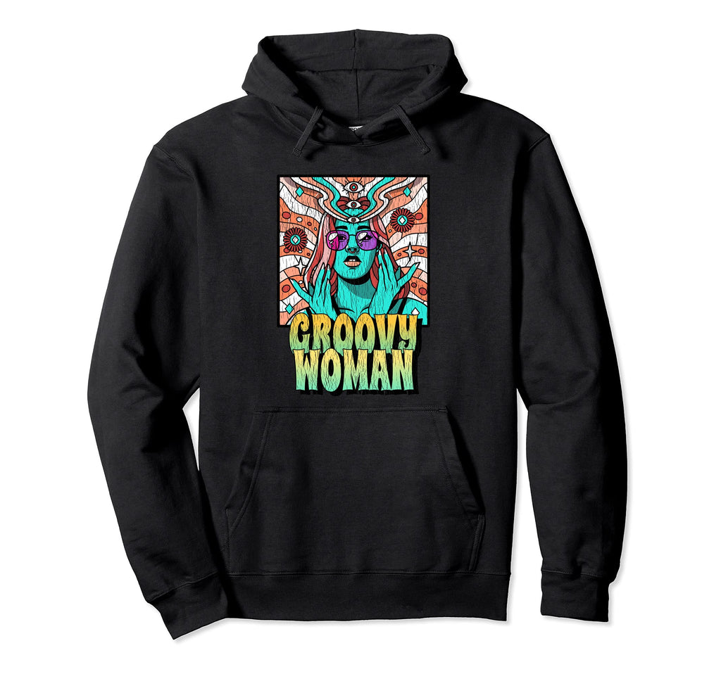 60S Psychedelic Aesthetic Groovy Hoodie - Novelty Apparel for Adults - T-Shirt, Sweatshirt, Hoodie