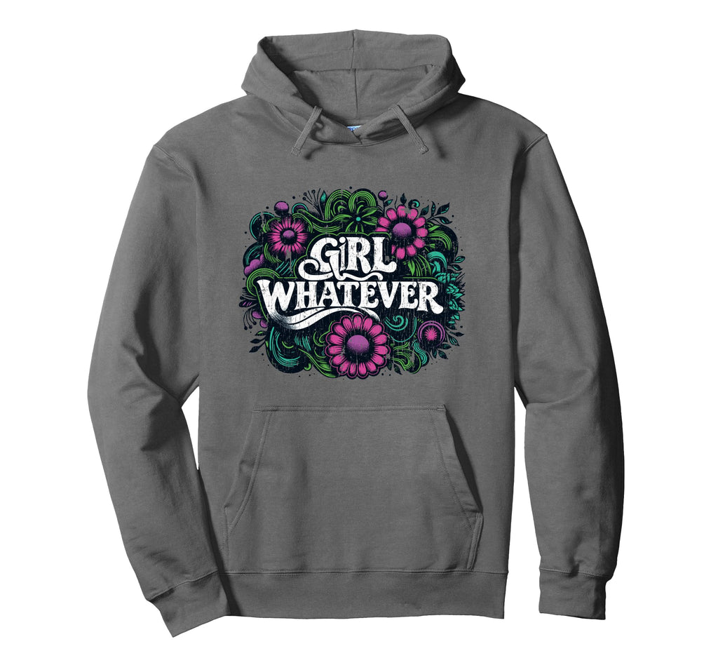 Whatever Hippie 60S 70S Daisy Floral Hoodie - Unique Graphic for Adults - T-Shirt, Sweatshirt, Hoodie