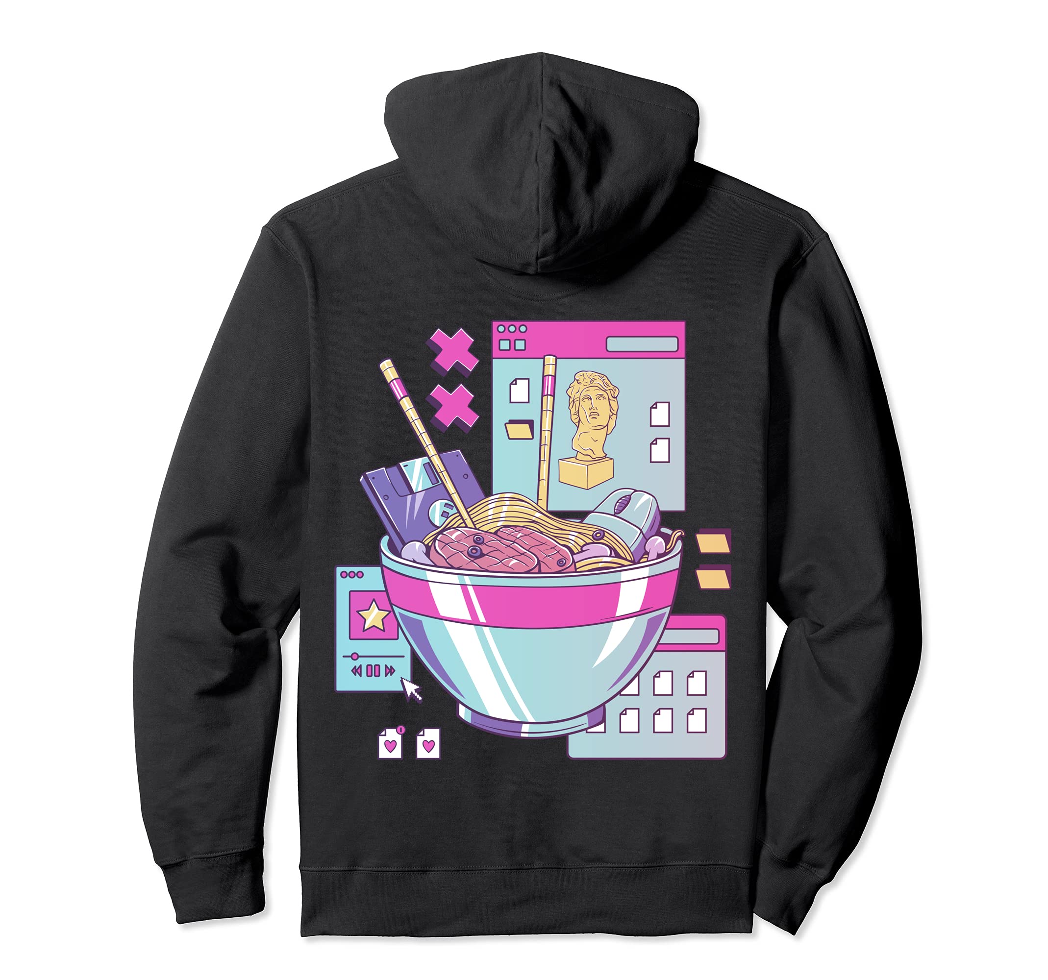 Funny 90S Japanese Kawaii Ramen Hoodie - Streetwear Style Men Women - T-Shirt, Sweatshirt, Hoodie