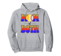Mom Both Baseball Softball Mom High Hoodie - Unique Graphic Men Women - T-Shirt, Sweatshirt, Hoodie